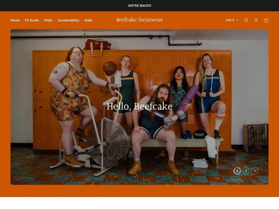Beefcake Swimwear homepage