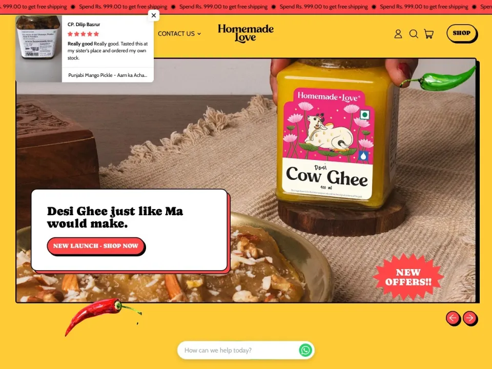 Homemade Love homepage