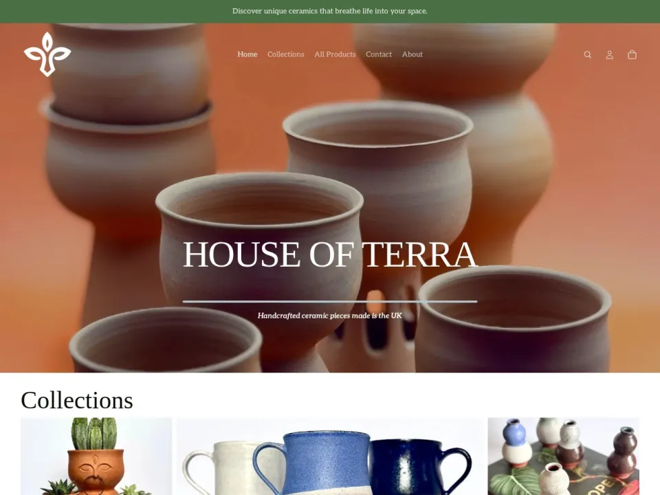 House of Terra homepage