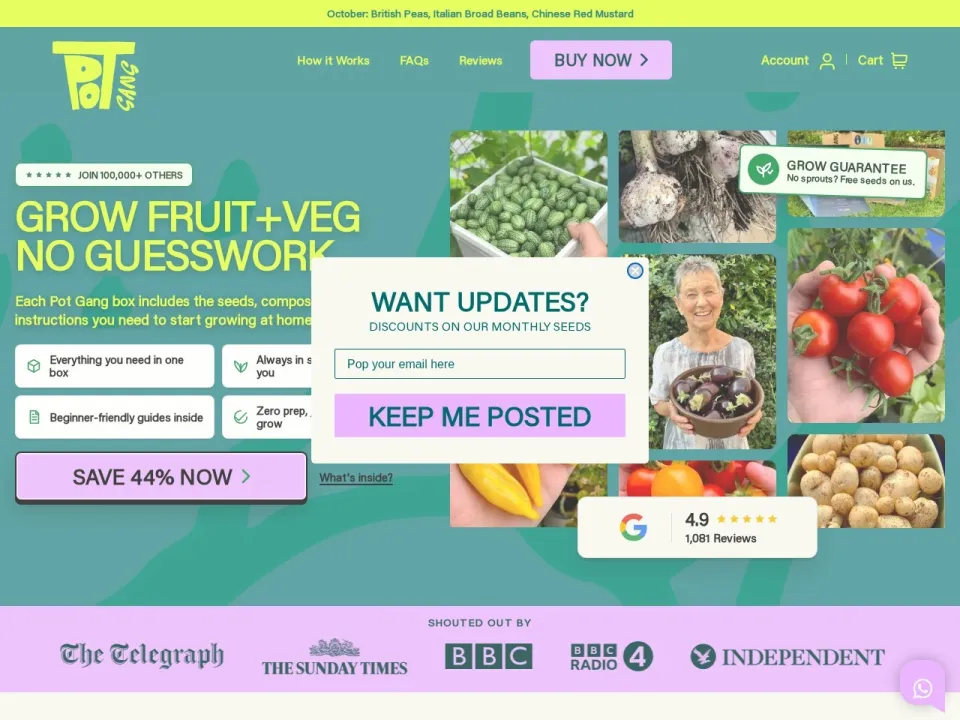 Pot Gang homepage