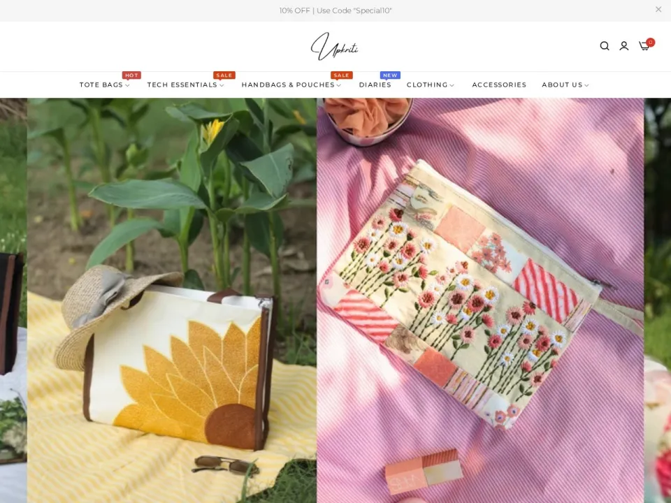 Upkriti homepage