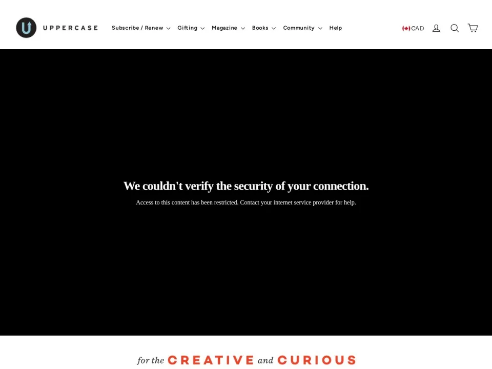 UPPERCASE homepage